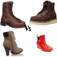 wedged sole vs heeled workboots