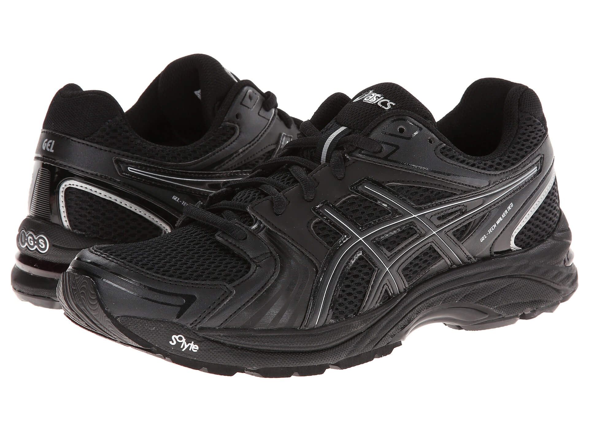 walking shoe asics gel tech walker neo letters