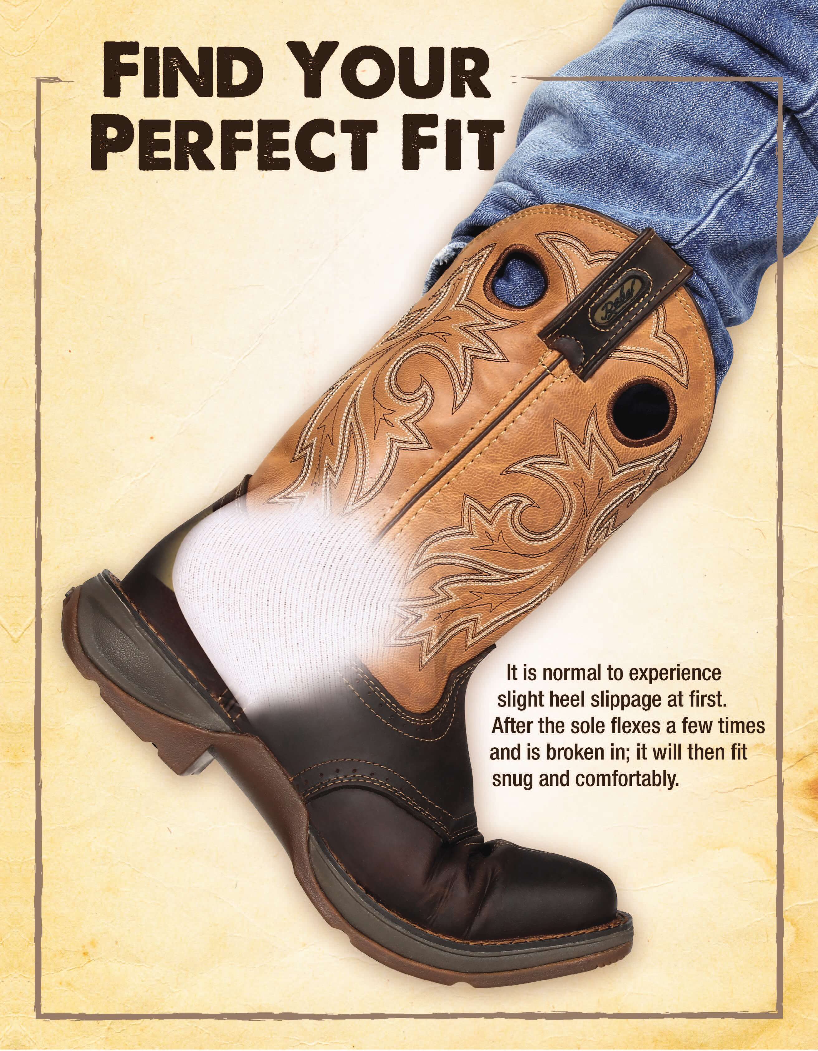 cowboy boots heel slip