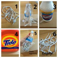 best way to clean white shoe laces