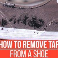 Image of how to get tar off shoes