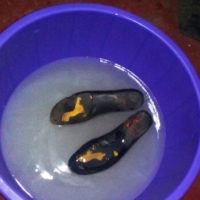 image of how to clean insoles of shoes